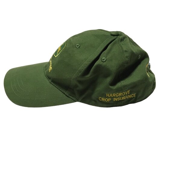 John Deere Trucker Cap Hat Hargrove Crop Insurance Adjustable Green Classic Logo - Picture 3 of 9